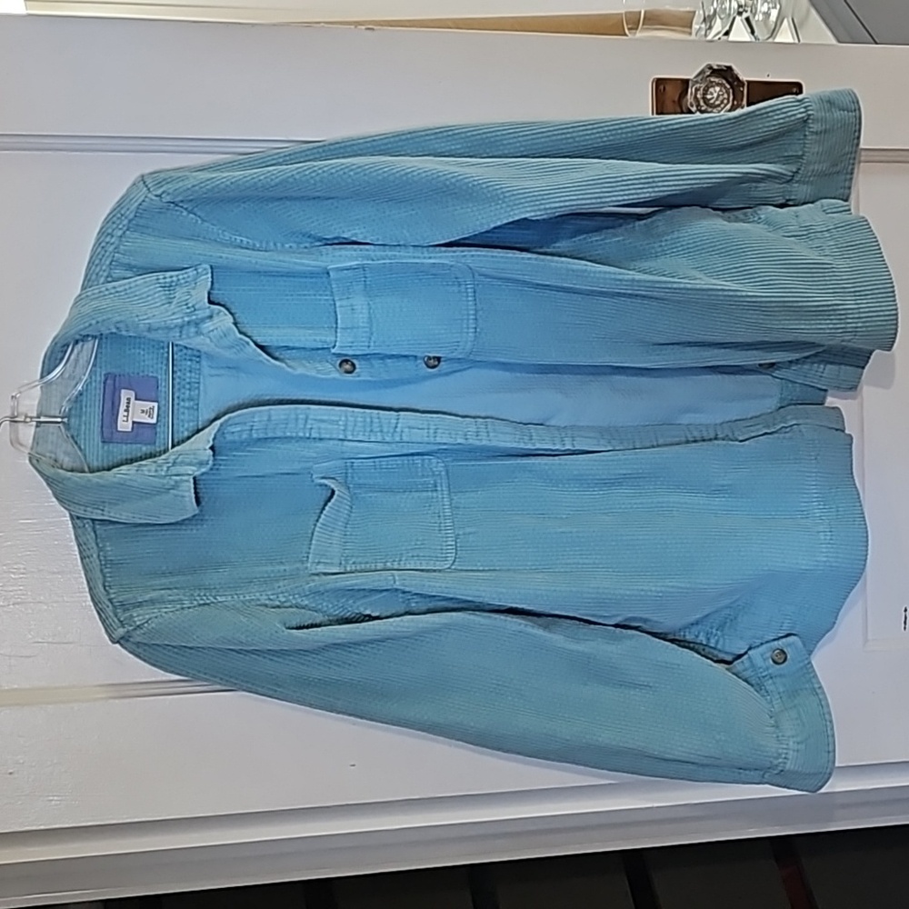 LL Bean corduroy shirt jacket M tall